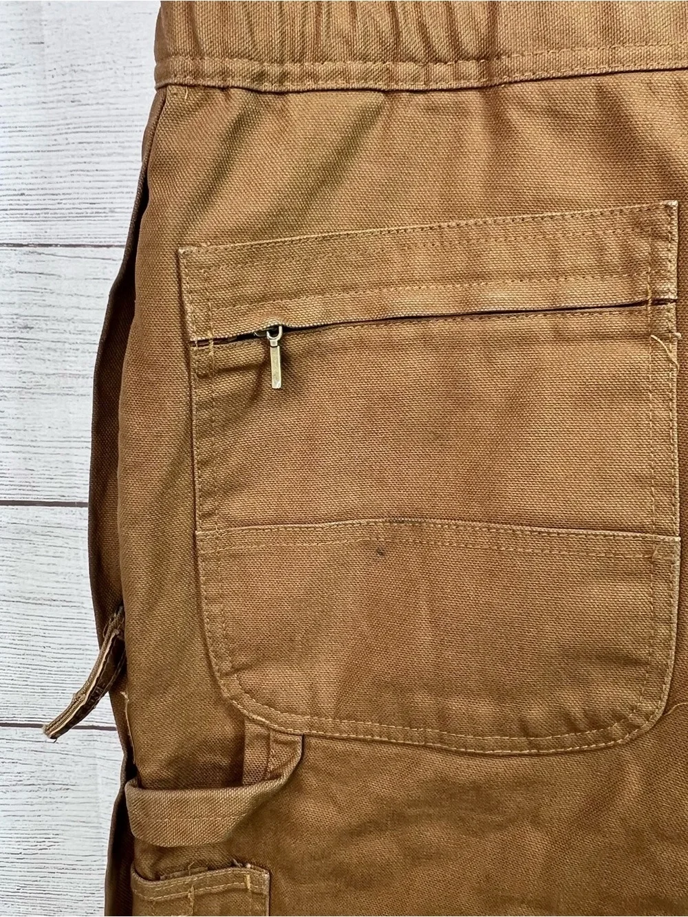 Berne Brown Deluxe Insulated Bib Overalls Mens Size Large Short Gorpcore Outdoor